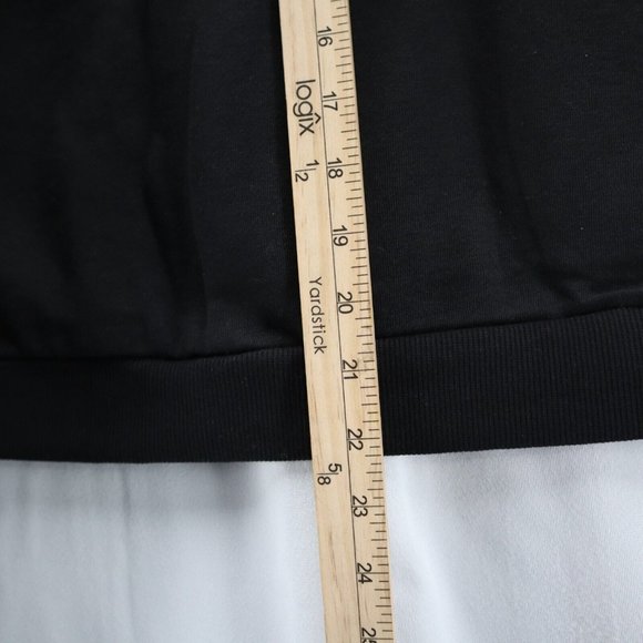 Bebe Womens Pullover Hoodie Sequin Logo Size XL Black Sweatshirt New - Picture 6 of 9